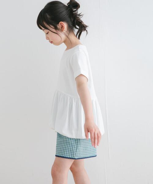 URBAN RESEARCH DOORS(アーバンリサーチドアーズ)の「『親子リンク』『WEB/一部店舗限定サイズ』ペプラムバルーンTシャツ(KIDS)(Tシャツ/カットソー・キッズ・オフホワイト/ブラック・105/120/135/150)」の3枚目の写真