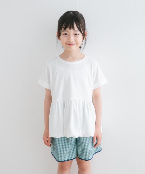 URBAN RESEARCH DOORS(アーバンリサーチドアーズ)の「『親子リンク』『WEB/一部店舗限定サイズ』ペプラムバルーンTシャツ(KIDS)(Tシャツ/カットソー・キッズ・オフホワイト/ブラック・105/120/135/150)」の5枚目の写真