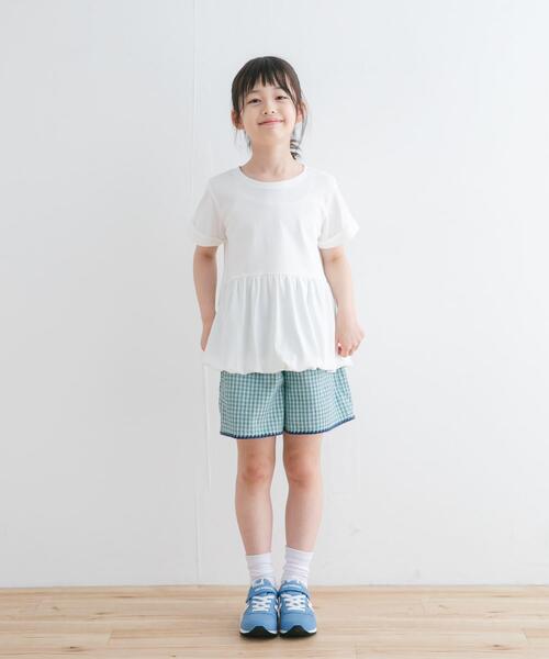 URBAN RESEARCH DOORS(アーバンリサーチドアーズ)の「『親子リンク』『WEB/一部店舗限定サイズ』ペプラムバルーンTシャツ(KIDS)(Tシャツ/カットソー・キッズ・オフホワイト/ブラック・105/120/135/150)」の8枚目の写真