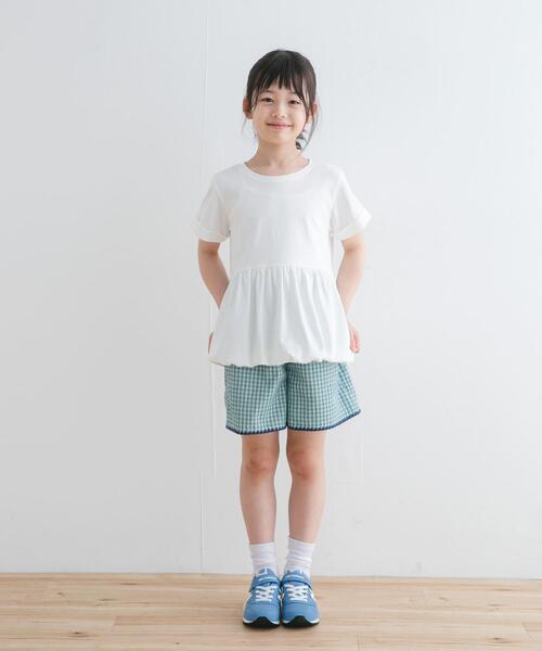 URBAN RESEARCH DOORS(アーバンリサーチドアーズ)の「『親子リンク』『WEB/一部店舗限定サイズ』ペプラムバルーンTシャツ(KIDS)(Tシャツ/カットソー・キッズ・オフホワイト/ブラック・105/120/135/150)」の9枚目の写真