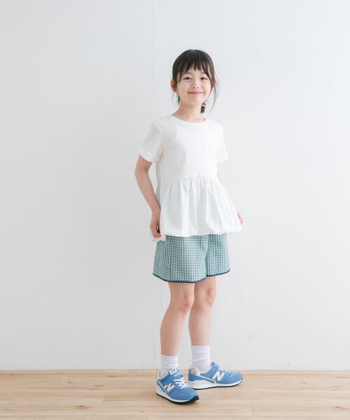 URBAN RESEARCH DOORS(アーバンリサーチドアーズ)の「『親子リンク』『WEB/一部店舗限定サイズ』ペプラムバルーンTシャツ(KIDS)(Tシャツ/カットソー・キッズ・オフホワイト/ブラック・105/120/135/150)」の11枚目の写真