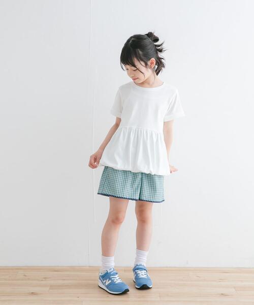 URBAN RESEARCH DOORS(アーバンリサーチドアーズ)の「『親子リンク』『WEB/一部店舗限定サイズ』ペプラムバルーンTシャツ(KIDS)(Tシャツ/カットソー・キッズ・オフホワイト/ブラック・105/120/135/150)」の12枚目の写真