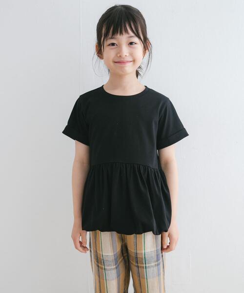 URBAN RESEARCH DOORS(アーバンリサーチドアーズ)の「『親子リンク』『WEB/一部店舗限定サイズ』ペプラムバルーンTシャツ(KIDS)(Tシャツ/カットソー・キッズ・オフホワイト/ブラック・105/120/135/150)」の15枚目の写真