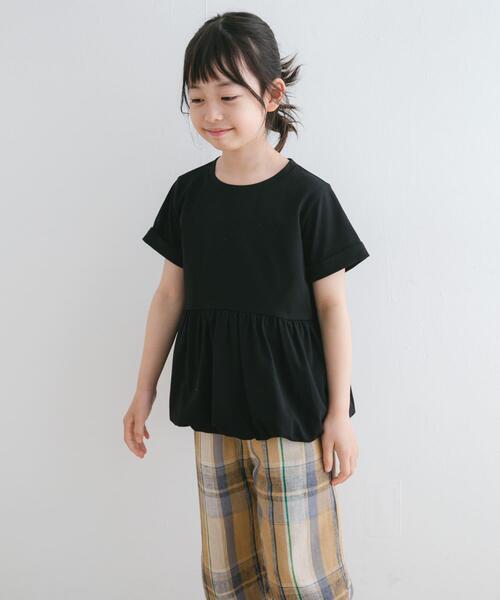 URBAN RESEARCH DOORS(アーバンリサーチドアーズ)の「『親子リンク』『WEB/一部店舗限定サイズ』ペプラムバルーンTシャツ(KIDS)(Tシャツ/カットソー・キッズ・オフホワイト/ブラック・105/120/135/150)」の16枚目の写真