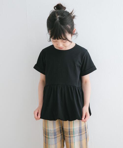 URBAN RESEARCH DOORS(アーバンリサーチドアーズ)の「『親子リンク』『WEB/一部店舗限定サイズ』ペプラムバルーンTシャツ(KIDS)(Tシャツ/カットソー・キッズ・オフホワイト/ブラック・105/120/135/150)」の20枚目の写真