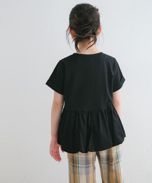 URBAN RESEARCH DOORS(アーバンリサーチドアーズ)の「『親子リンク』『WEB/一部店舗限定サイズ』ペプラムバルーンTシャツ(KIDS)(Tシャツ/カットソー・キッズ・オフホワイト/ブラック・105/120/135/150)」の22枚目の写真