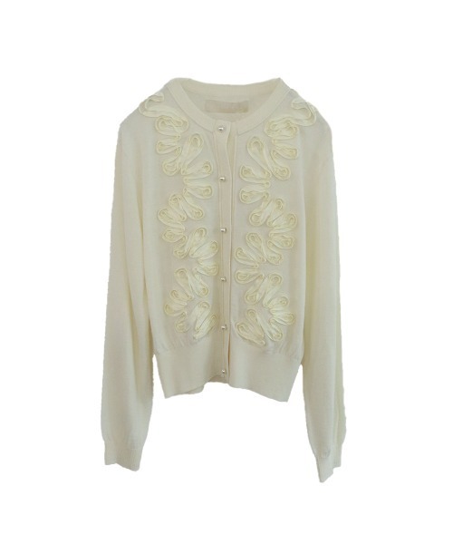 Marilyn Moon（マリリンムーン）の「code embroidery cardigan（カーディガン/ボレロ・レディース・チャコール/レッド/ブラック/オフホワイト・FREE）」の2枚目の写真