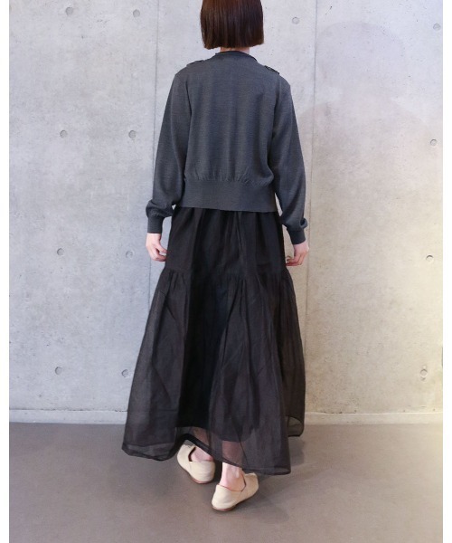 Marilyn Moon（マリリンムーン）の「code embroidery cardigan（カーディガン/ボレロ・レディース・チャコール/レッド/ブラック/オフホワイト・FREE）」の15枚目の写真