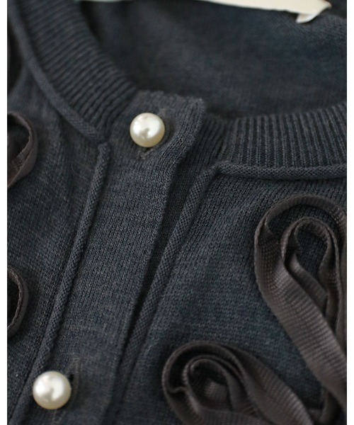 Marilyn Moon（マリリンムーン）の「code embroidery cardigan（カーディガン/ボレロ・レディース・チャコール/レッド/ブラック/オフホワイト・FREE）」の19枚目の写真