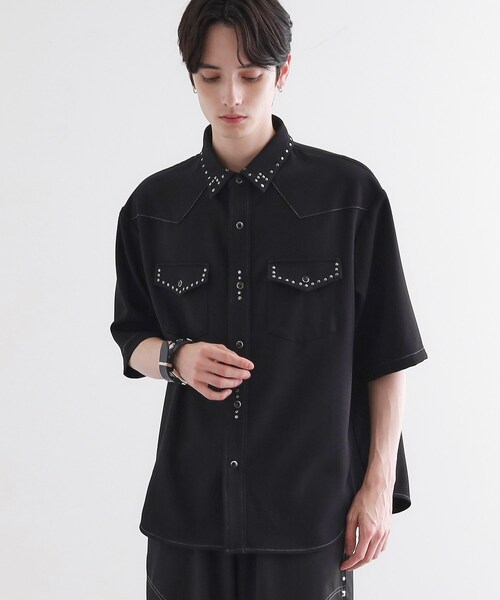 tk.TAKEO KIKUCHI（ティーケータケオキクチ）の「ウェスタンスタッズシャツ（シャツ/ブラウス・メンズ・ブラック/ブラウン系その他・01/02/03）」の7枚目の写真