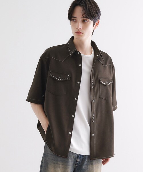 tk.TAKEO KIKUCHI（ティーケータケオキクチ）の「ウェスタンスタッズシャツ（シャツ/ブラウス・メンズ・ブラック/ブラウン系その他・01/02/03）」の13枚目の写真