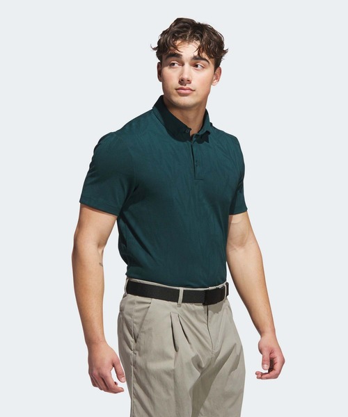 adidas GOLF【S】セットアップ ジャガードポロ&ハーフパンツ セール】HEAT.RDY ジャガード半袖シャツ【adidas Golf