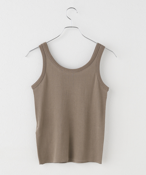 【ATON/エイトン】 FRESCA タンクトップ IENA ATON/エイトン FRESCA CIRCULAR RIB TANK TOP タンクトップ