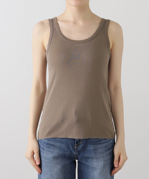 【ATON/エイトン】 FRESCA タンクトップ IENA ATON/エイトン FRESCA CIRCULAR RIB TANK TOP タンクトップ
