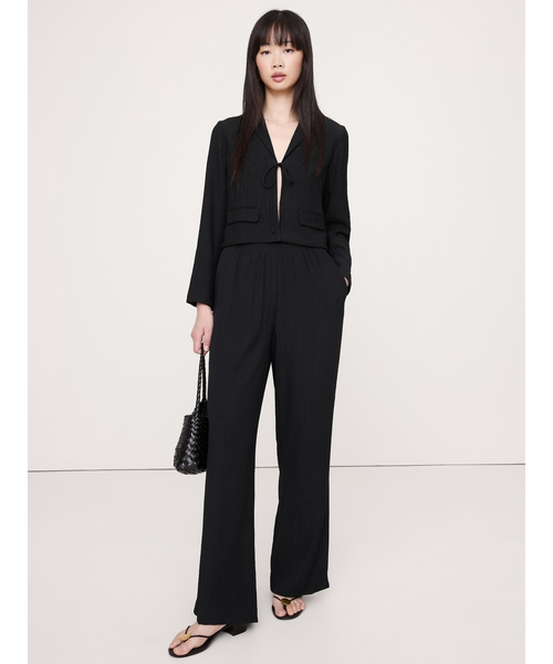 Banana Republic（バナナリパブリック）の「プルオン ワイドレッグ クリンクルパンツ（その他パンツ・メンズ・グリーン/ブラック・XS/S/M/L）」の4枚目の写真