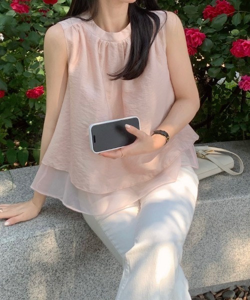 двойной рельефный райдер noos 릴евант double layer tops