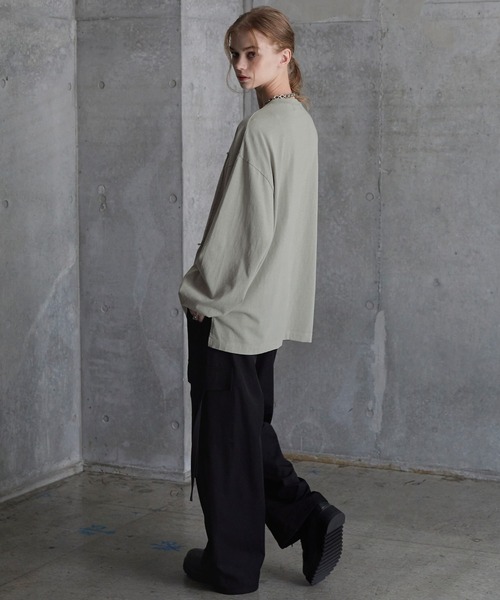 ティーズ ページ43 SERACE】Vintage design loose pigment flower embroidery long