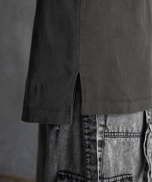 SERACE(セラス)の「【SERACE】Vintage design loose pigment flower embroidery long tee / ヴィンテージデザインルーズピグメントフラワー刺繍ロンT(Tシャツ/カットソー・メンズ・ブラック/ブルー/グレー・S/M/L)」の9枚目の写真