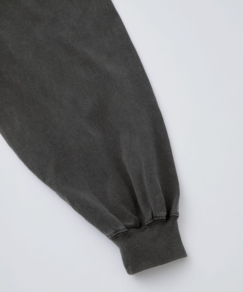 SERACE(セラス)の「【SERACE】Vintage design loose pigment flower embroidery long tee / ヴィンテージデザインルーズピグメントフラワー刺繍ロンT(Tシャツ/カットソー・メンズ・ブラック/ブルー/グレー・S/M/L)」の12枚目の写真