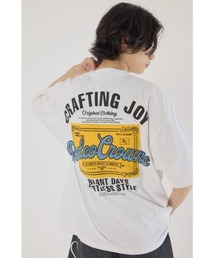 コール&デニムパッチTシャツ