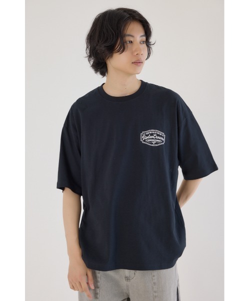 RODEO CROWNS WIDE BOWL(ロデオクラウンズワイドボウル)の「コール&デニムパッチTシャツ(Tシャツ/カットソー・メンズ・ブラック/ホワイト/オレンジ・MEDIUM/LARGE)」の2枚目の写真