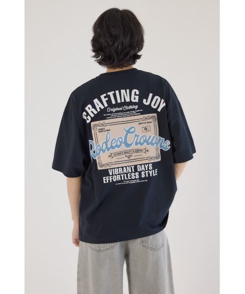 RODEO CROWNS WIDE BOWL(ロデオクラウンズワイドボウル)の「コール&デニムパッチTシャツ(Tシャツ/カットソー・メンズ・ブラック/ホワイト/オレンジ・MEDIUM/LARGE)」の15枚目の写真