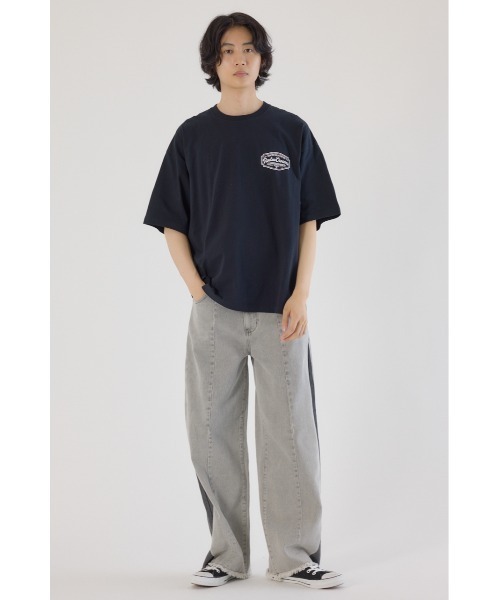 RODEO CROWNS WIDE BOWL(ロデオクラウンズワイドボウル)の「コール&デニムパッチTシャツ(Tシャツ/カットソー・メンズ・ブラック/ホワイト/オレンジ・MEDIUM/LARGE)」の13枚目の写真