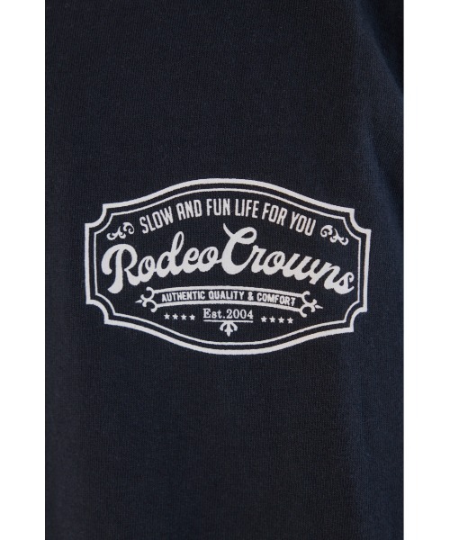 RODEO CROWNS WIDE BOWL(ロデオクラウンズワイドボウル)の「コール&デニムパッチTシャツ(Tシャツ/カットソー・メンズ・ブラック/ホワイト/オレンジ・MEDIUM/LARGE)」の5枚目の写真