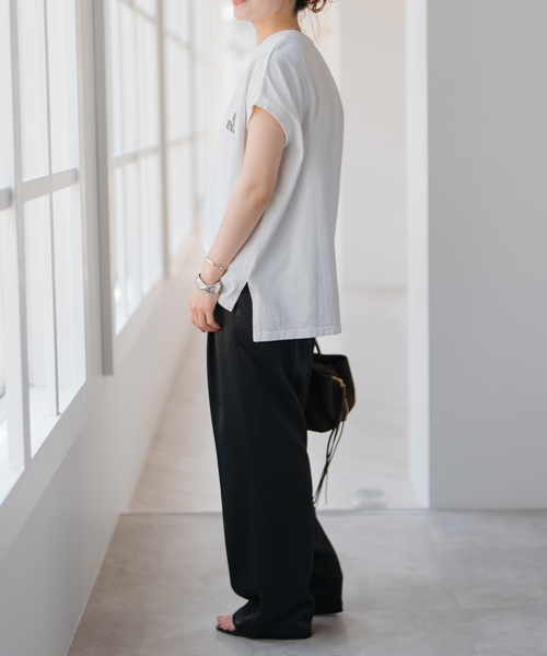 Spick & Span(スピックアンドスパン)の「《WEB限定 / 追加》ワッシャーサテンイージーパンツ(その他パンツ・レディース・ブラック/チャコールグレー・40/38/36)」の8枚目の写真