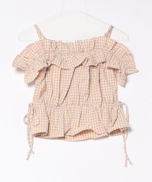 archives（アルシーヴ）の「チェックフリルオフショルブラウス（シャツ/ブラウス・レディース・オフホワイト/ブラック/ベージュ・MEDIUM）」の14枚目の写真