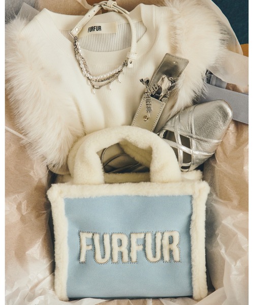 FURFUR(ファーファー)の「エコファースリーブニットトップス(ニット/セーター・レディース・ホワイト/ピンク/チャコールグレー・F)」の16枚目の写真