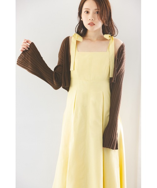 ⭕️新品タグ付き　SNIDELスナイデル　胸元ピンタック2wayミディワンピース タックキャミワンピース（ワンピース）｜SNIDEL（スナイデル）の