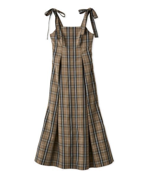 SNIDEL（スナイデル）の「タックキャミワンピース（ワンピース・レディース・マスタード/チェック/ブラック・1/0）」の21枚目の写真