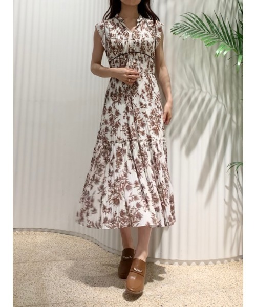 ☆snidel 花柄ノースリーブワンピース SNIDEL フラワー ノースリーブ