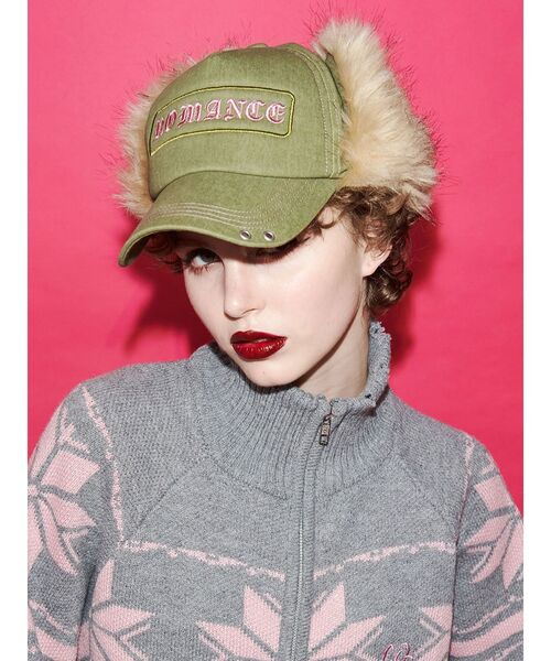 jouetie(ジュエティ)の「フラップファーハトメキャップ(キャップ・レディース・ブラック/カーキ/ブラウン・FREE)」の13枚目の写真