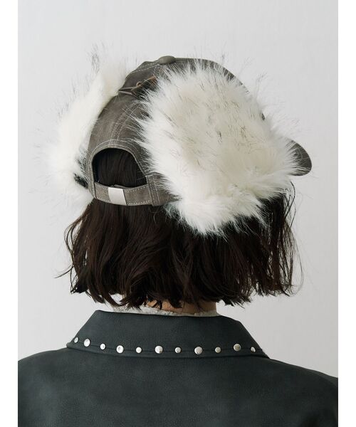 jouetie(ジュエティ)の「フラップファーハトメキャップ(キャップ・レディース・ブラック/カーキ/ブラウン・FREE)」の12枚目の写真