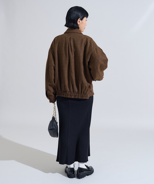 FREAK'S STORE(フリークスストア)の「English Wool 襟付きブルゾン/イングリッシュウール ジャケット(ブルゾン・レディース・ベージュ/ブラウン/オリーブ・フリ-)」の6枚目の写真