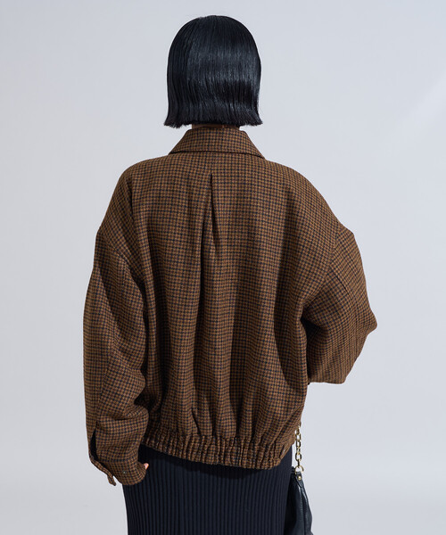 FREAK'S STORE(フリークスストア)の「English Wool 襟付きブルゾン/イングリッシュウール ジャケット(ブルゾン・レディース・ベージュ/ブラウン/オリーブ・フリ-)」の10枚目の写真