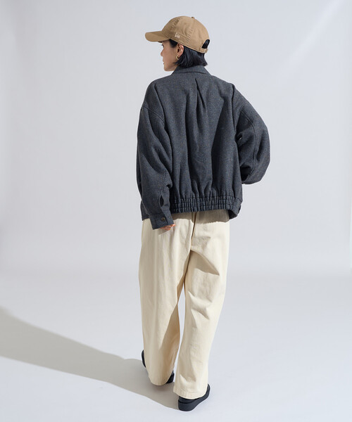 FREAK'S STORE(フリークスストア)の「English Wool 襟付きブルゾン/イングリッシュウール ジャケット(ブルゾン・レディース・ベージュ/ブラウン/オリーブ・フリ-)」の15枚目の写真