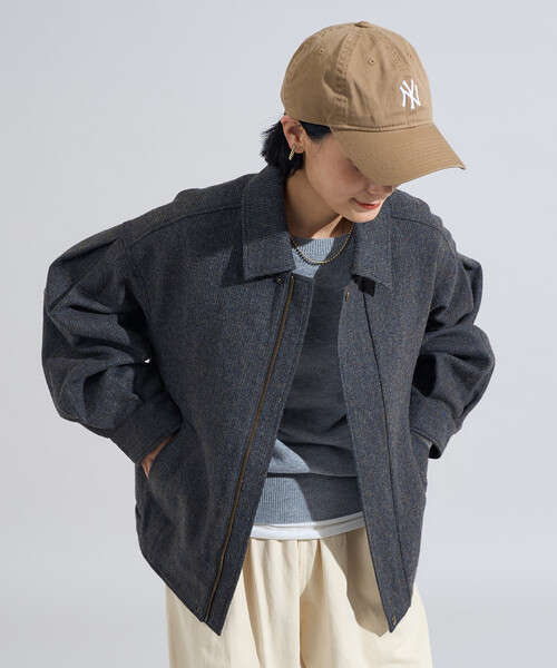 セール】English Wool 襟付きブルゾン/イングリッシュウール