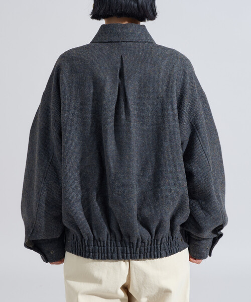 セール】English Wool 襟付きブルゾン/イングリッシュウール