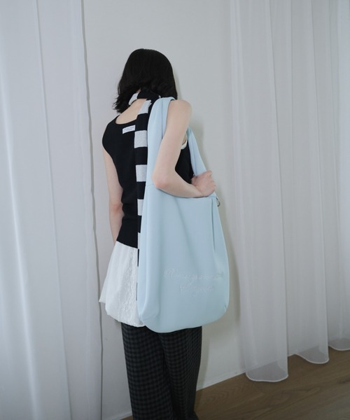 Soft embroidery shoulder bag/ソフトタッチ刺繍ショルダーバッグ