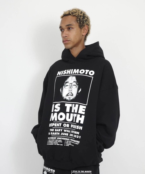 NISHIMOTO IS THE MOUTH（ニシモト イズ ザ マウス）の「CLASSIC SWEAT HOODIE | NISHIMOTO IS THE MOUTH（パーカー・メンズ・杢グレー/ライトイエロー/スモークピンク/ブラック・MEDIUM/LARGE/X-LARGE）」の5枚目の写真