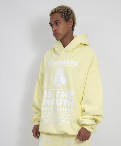 NISHIMOTO IS THE MOUTH（ニシモト イズ ザ マウス）の「CLASSIC SWEAT HOODIE | NISHIMOTO IS THE MOUTH（パーカー・メンズ・杢グレー/ライトイエロー/スモークピンク/ブラック・MEDIUM/LARGE/X-LARGE）」の7枚目の写真