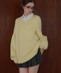 Mili affinity（ミリアフィニティー）の「Vネックオーバーサイズニット（ニット/セーター）」