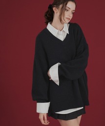 オーバーサイズ」に該当するニット/セーター（ブラック/黒色系