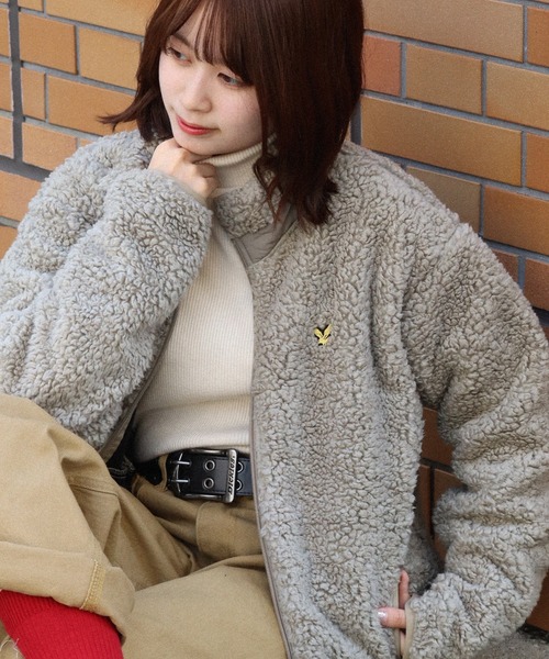 セール】【LYLE&SCOTT/ライルアンドスコット】 ボアフリース スタンド 