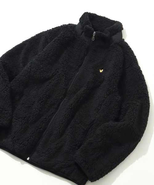 LYLE&SCOTT(ライルアンドスコット)の「【LYLE&SCOTT/ライルアンドスコット】 ボアフリース スタンドカラー ジップアップブルゾン(ブルゾン・メンズ・ベージュ/ネイビー/ブラック/ワイン・M/LL/L)」の2枚目の写真