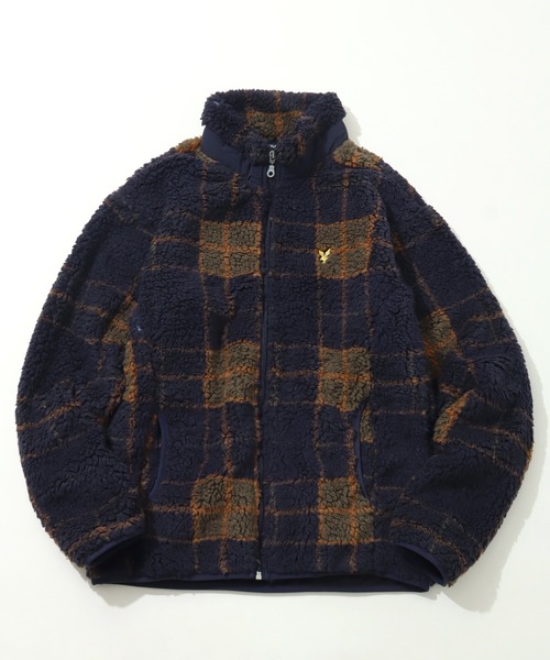 LYLE&SCOTT(ライルアンドスコット)の「【LYLE&SCOTT/ライルアンドスコット】 ボアフリース スタンドカラー ジップアップブルゾン(ブルゾン・メンズ・ベージュ/ネイビー/ブラック/ワイン・M/LL/L)」の20枚目の写真