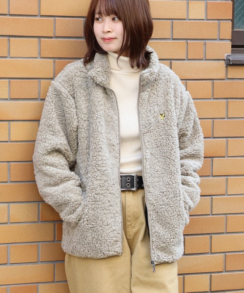 LYLE&SCOTT(ライルアンドスコット)の「【LYLE&SCOTT/ライルアンドスコット】 ボアフリース スタンドカラー ジップアップブルゾン(ブルゾン・メンズ・ベージュ/ネイビー/ブラック/ワイン・M/LL/L)」の7枚目の写真
